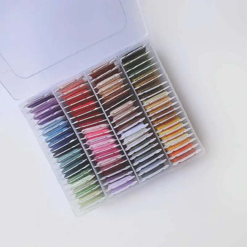 نخ گلدوزی طرح بوبین دار کد BO80A مجموعه 80 عددی