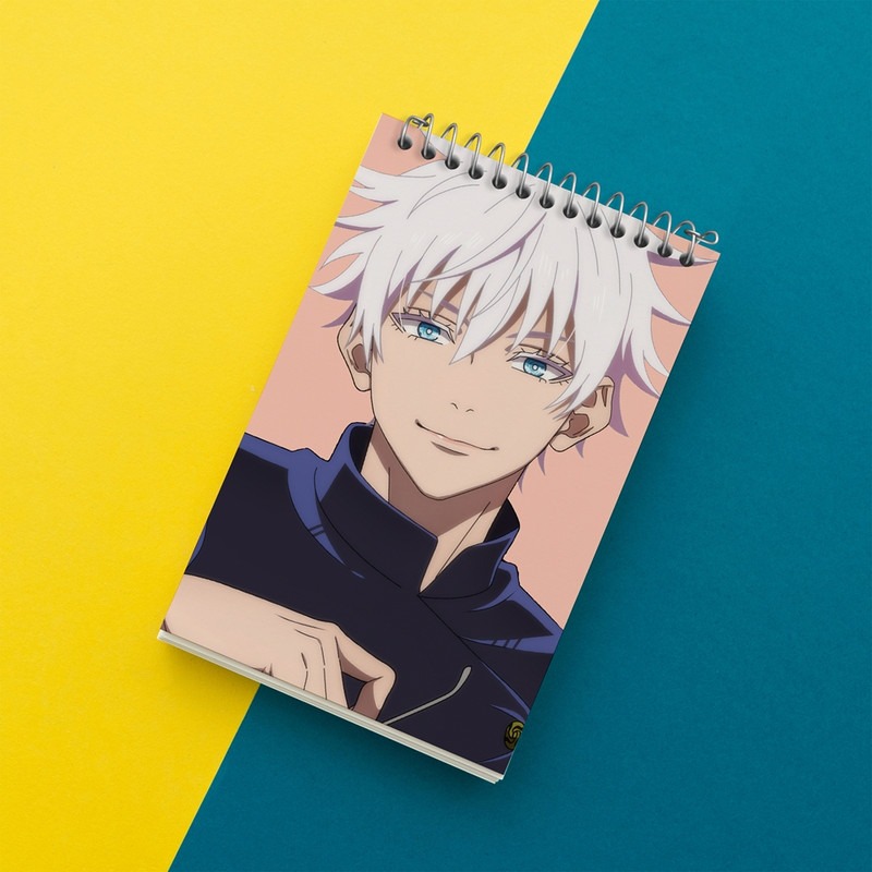 دفتر یادداشت 50 برگ خندالو مدل گوجو ساتورو انیمه جوجوتسو کایزن Jujutsu Kaisen کد 30175