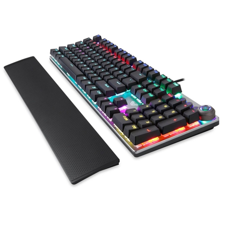 کیبورد گیمینگ آئولا مدل Aula F2058، سوئیچ مکانیکال آبی، Full-size، نورپردازی RGB