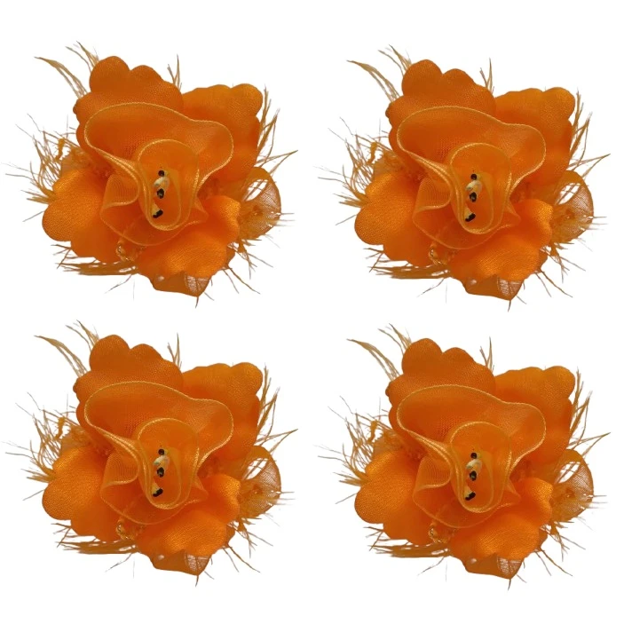 گل رز تزئینی مدل FL-1404-4 مجموعه 4 عددی