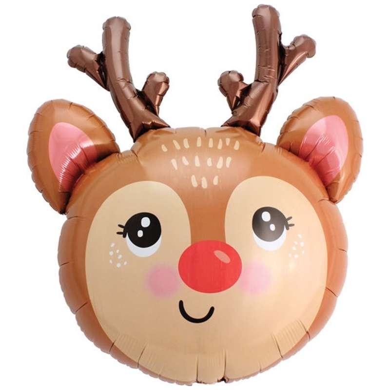 بادکنک فویلی طرح سر بچه گوزن کریسمس کد DB20