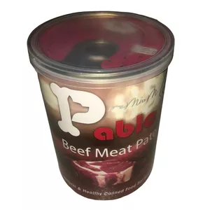 کنسرو سگ پابلو مدل پته گوشت گوساله خالص Beef Meat Pate وزن 400 گرم