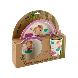 سرویس غذاخوری 5 تکه بامبو مدل Balerian Girl