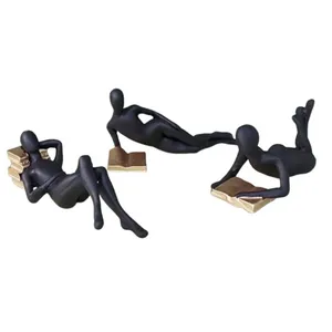 مجسمه دنیا دکوری سرمد مدل کتاب خوان مجموعه 3عددی