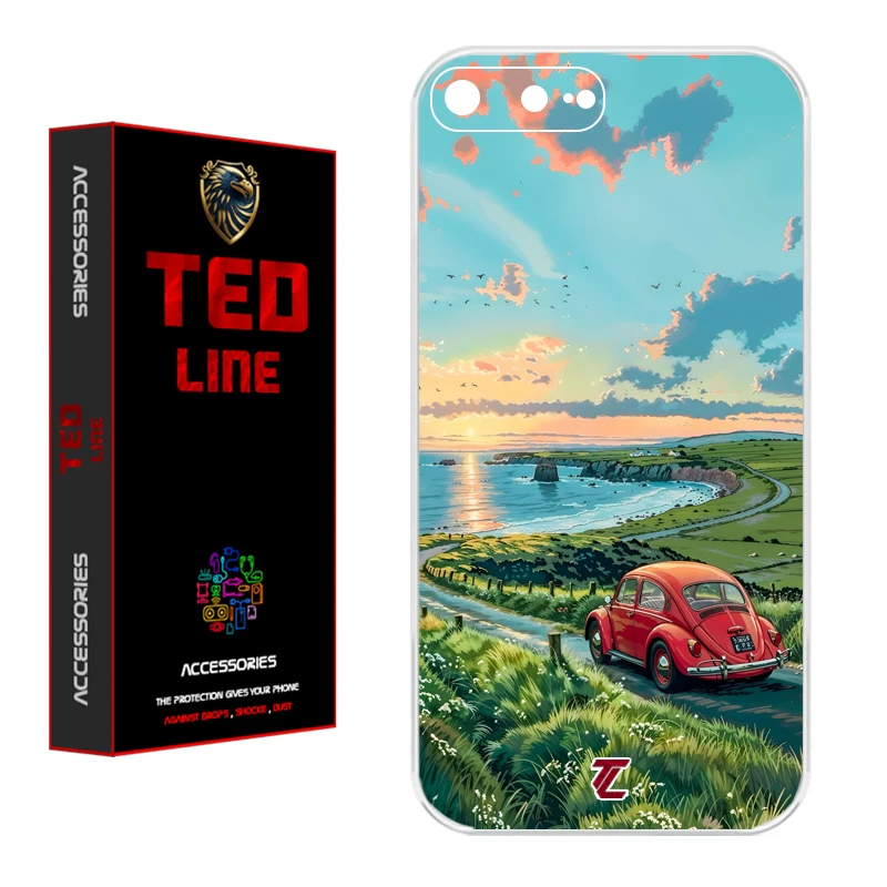 کاور تدلاین طرح ماشین فولکس کد 1169 مناسب برای گوشی موبایل اپل Iphone 7 Plus / 8 Plus