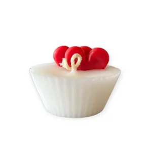 شمع طرح قلبی مدل مافین