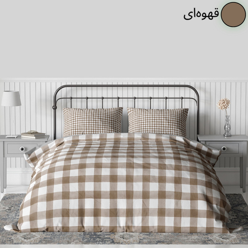 سرویس خواب 2 نفره 6 تکه مدل چهارخانه 030