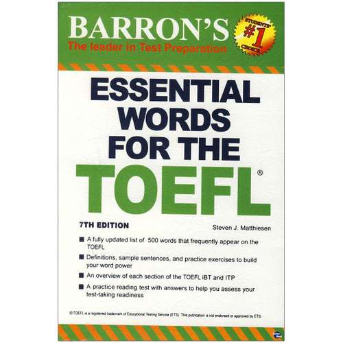 کتاب Essential words for the toefl 7th editions اثر جمعی از نویسندگان انتشارات زبان اُبوک