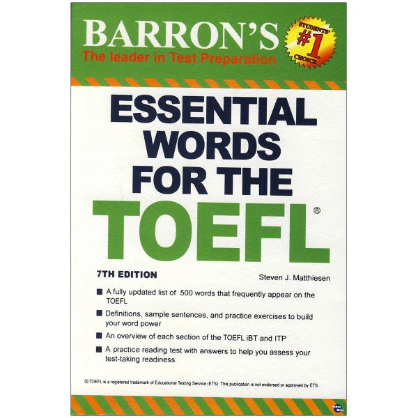 کتاب Essential words for the toefl 7th editions اثر جمعی از نویسندگان انتشارات زبان اُبوک