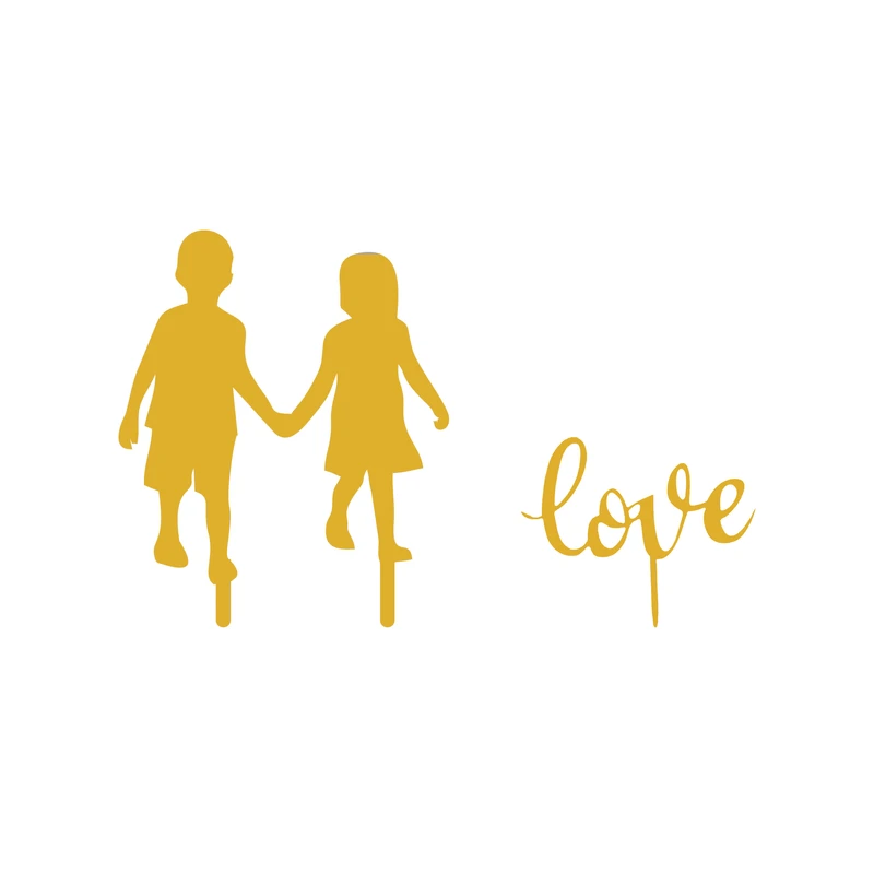 تاپر کیک هانستو مدل دختر و پسر کد TP077 مجموعه 2 عددی