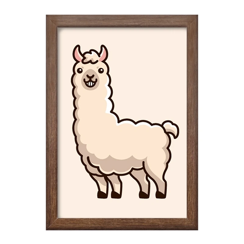 تابلو خندالو طرح حیوانات بامزه لاما کد 28205