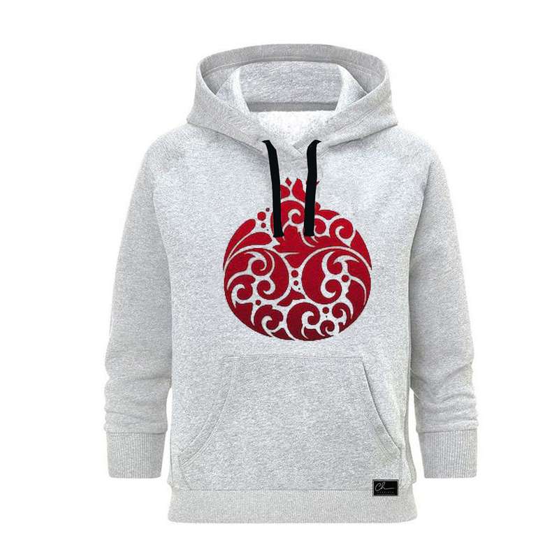 هودی زنانه مدل انار کد BZ128 رنگ طوسی