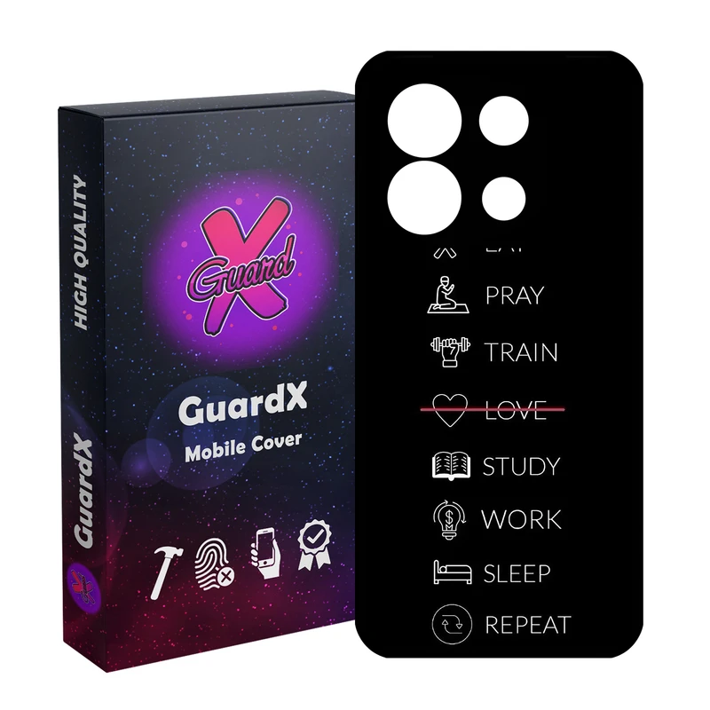 کاور گارد ایکس طرح To Do List مدل Glass10801 مناسب برای گوشی موبایل شیائومی Redmi Note 13 5G