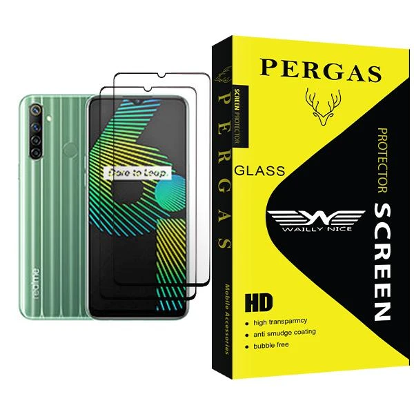 محافظ صفحه نمایش وایلی نایس مدل Pergas Glass MIX002 مناسب برای گوشی موبایل ریلمی 6i بسته دو عددی