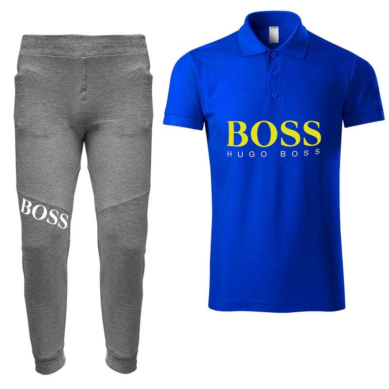 ست پولوشرت و شلوار مردانه مدل 00518117 رنگ آبی