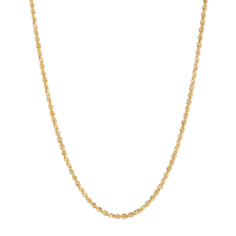 گردنبند طلا 18 عیار زنانه با زنجیر طنابی (توئیست) گالری شیدا مجد مدل پیچی