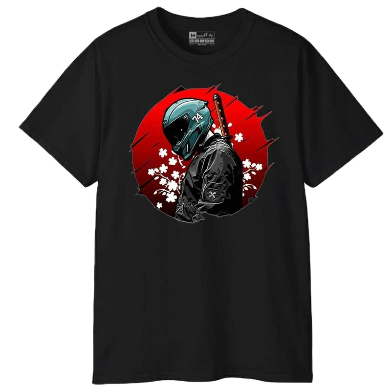 تی‌شرت آستین کوتاه مردانه پاد آفرین مدل موتورسوار کد 1871