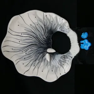 شیرینی خوری سرامیکی هیوا طرح نشان پرنده برجسته دسته دار کد 10999742