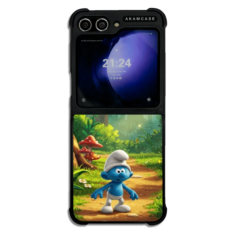 کاور آکام مدل AMC-WSGZFLIP5-SMURFS-7 مناسب برای گوشی موبایل سامسونگ Galaxy Z Flip 5