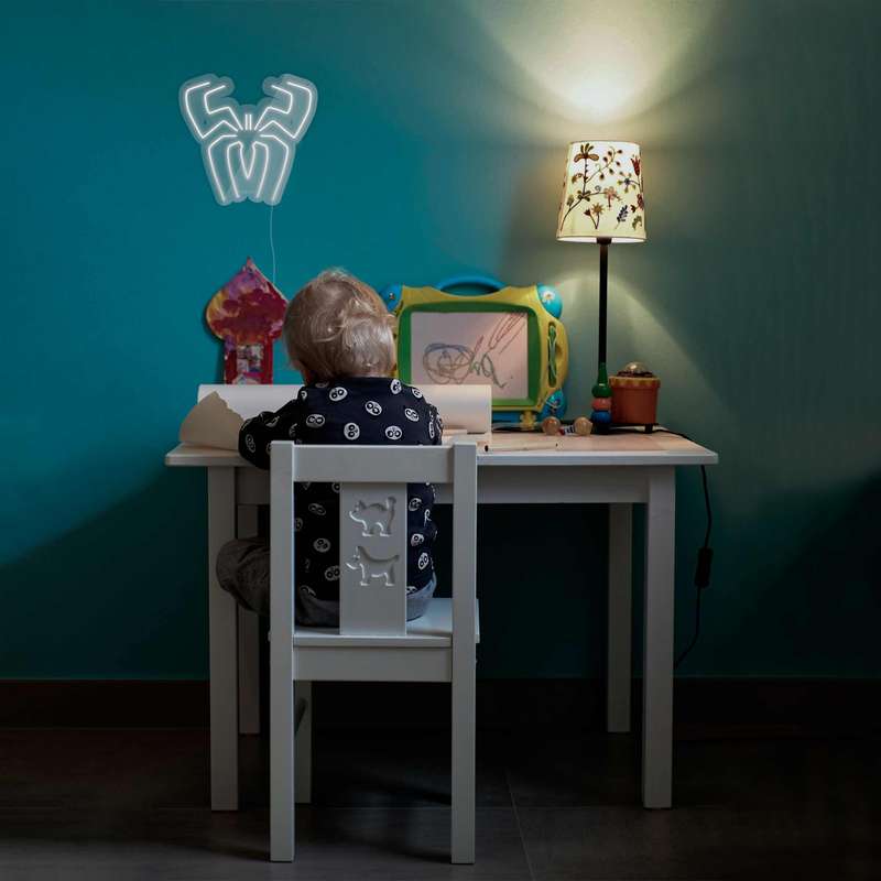 چراغ دیواری نئون دیزاین طرح Spider-GL_WHT