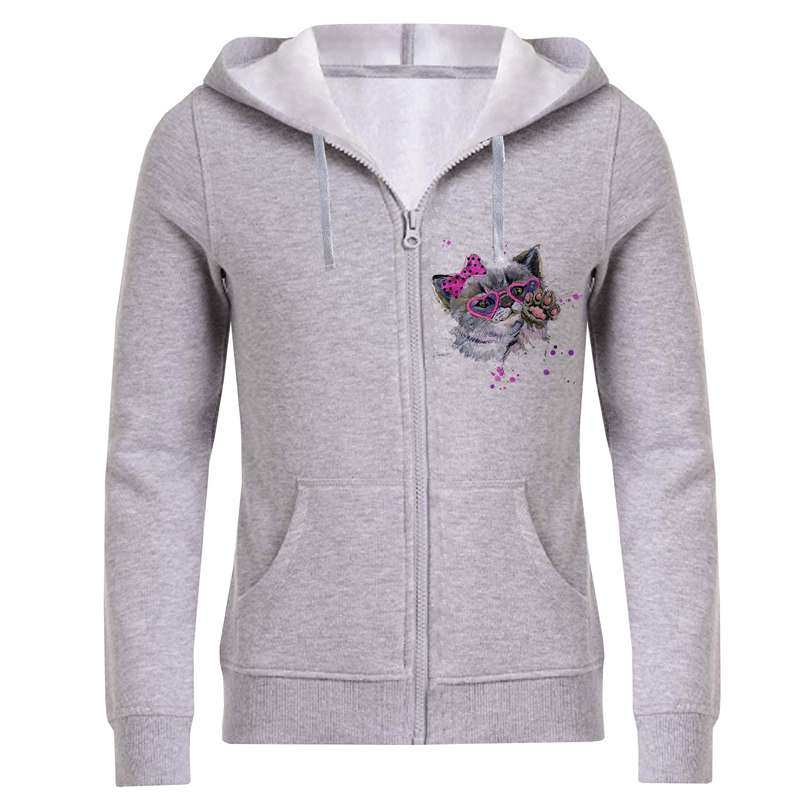 سویشرت زنانه مدل گربه عینکی F134