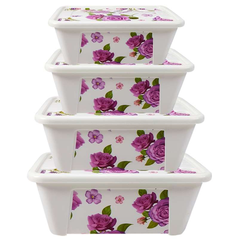 ظرف نگهدارنده مدل Rose بسته 4 عددی