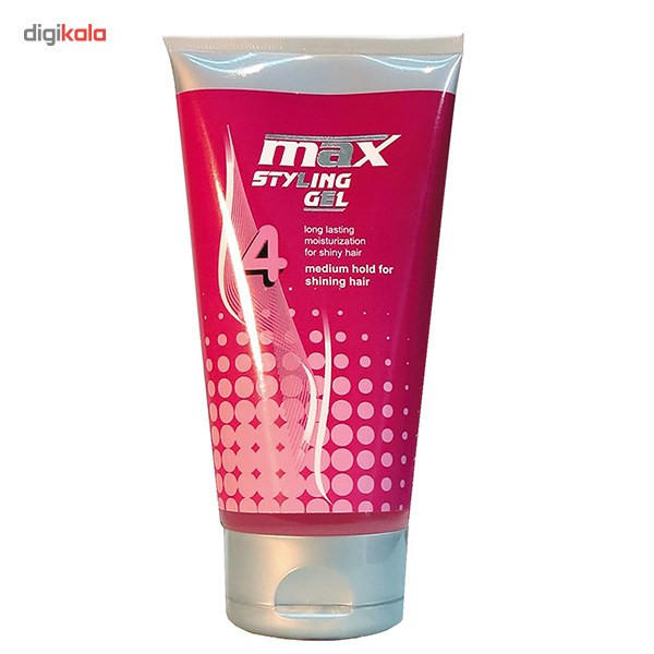 ژل حالت دهنده مو مکس مدل متوسط و براق کننده حجم 150 میلی لیتر