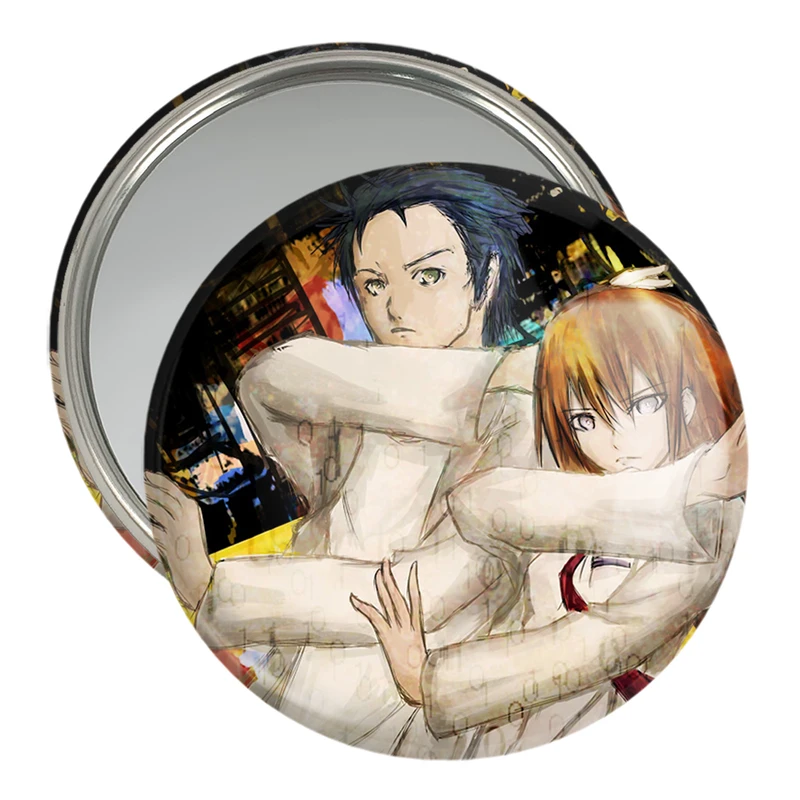 آینه جیبی خندالو مدل کوریسو ماکیسه و رینتارو انیمه اشتاینز گیت  کد 17501