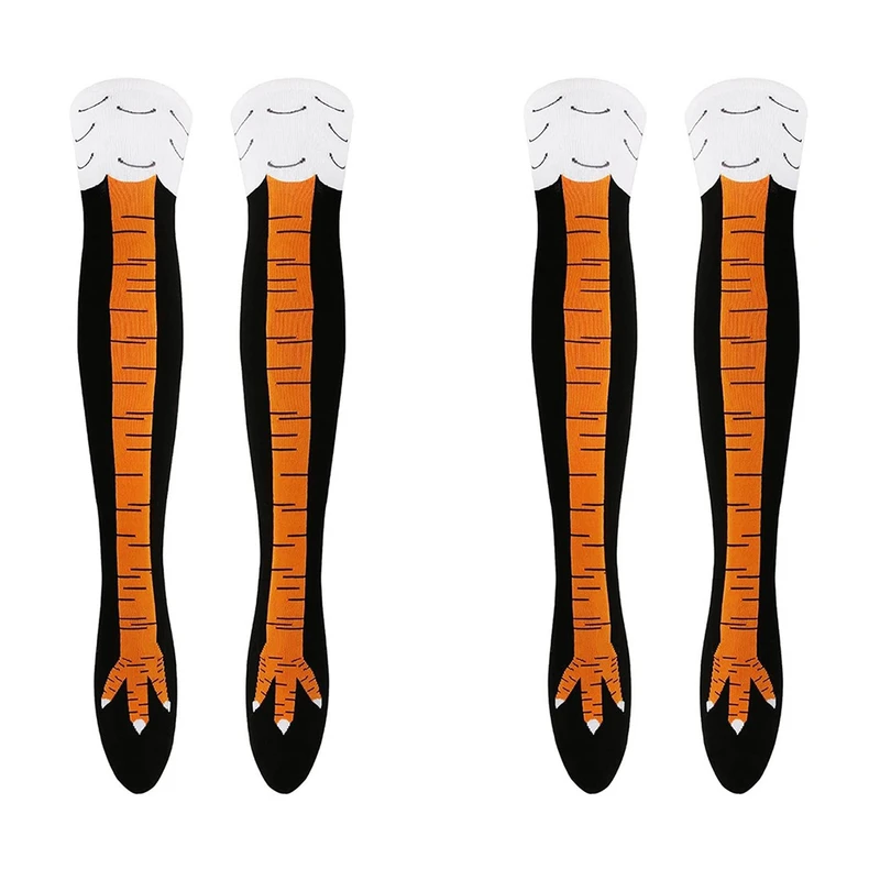 جوراب ساق بلند زنانه پاریز طرح پای مرغ کد 1527