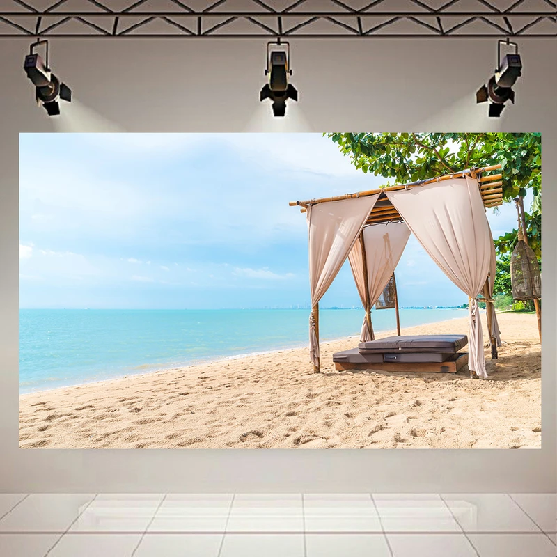 تابلو شاسی طرح دریا مدل ساحل و آلاچیق کد AR6965