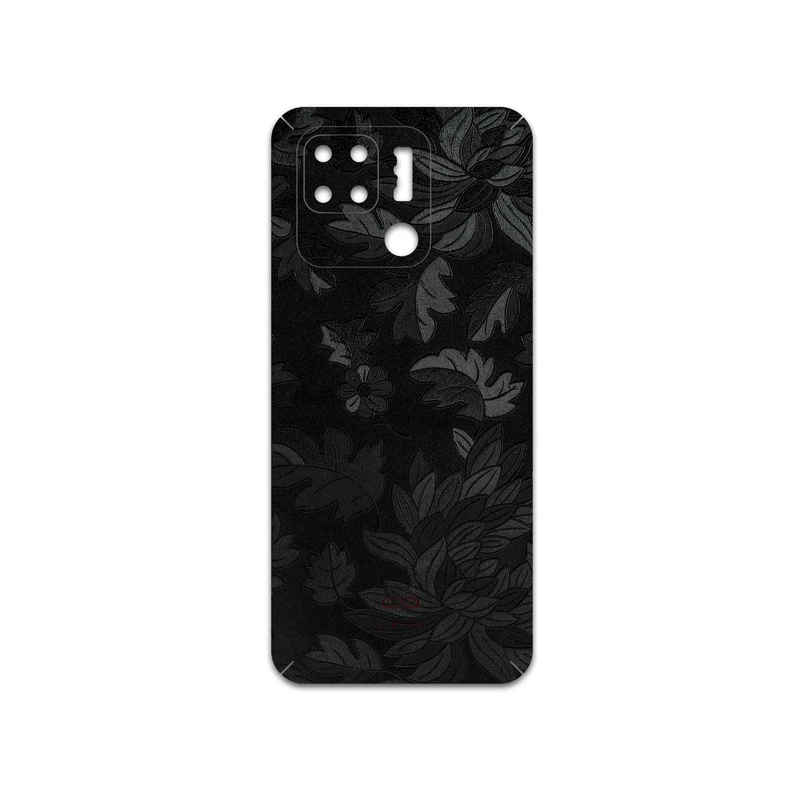 برچسب پوششی ماهوت مدل Black-Wildflower مناسب برای گوشی موبایل شیائومی Redmi 10C