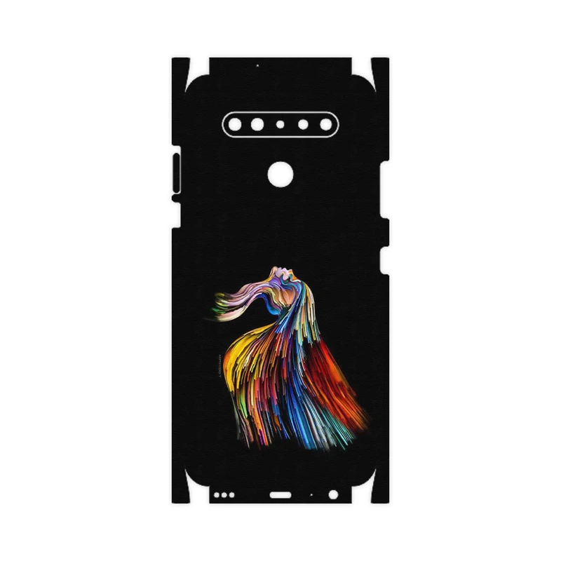 برچسب پوششی ماهوت مدل Rainbow Hair Digital Art-FullSkin مناسب برای گوشی موبایل ال جی K41s