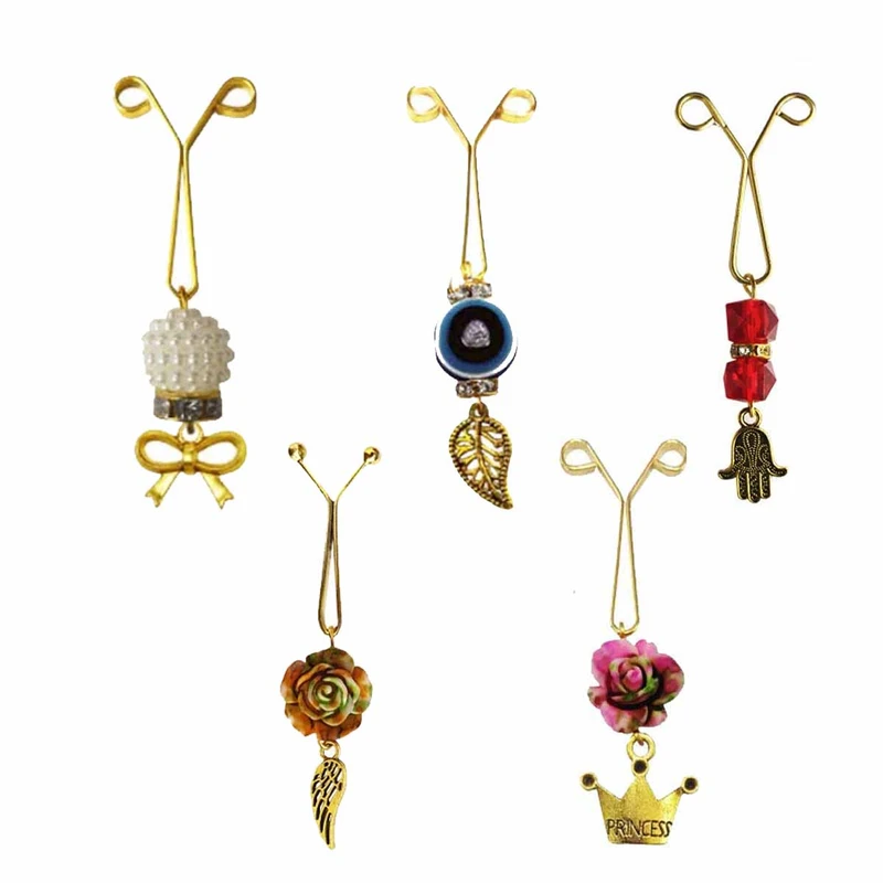 گیره روسری زنانه مدل دنیز کد 004 مجموعه 5 عددی