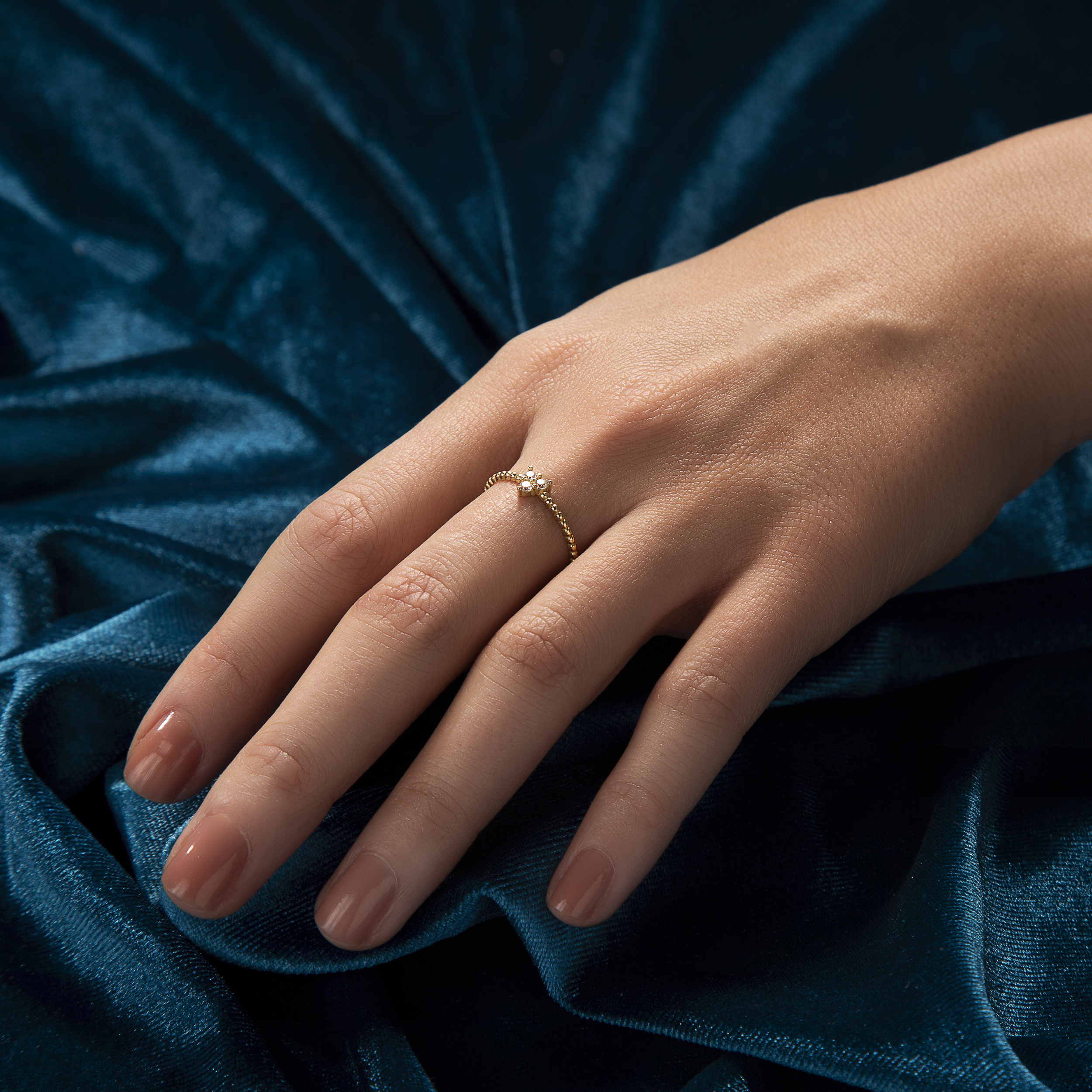 انگشتر طلا 18 عیار زنانه جواهری سون مدل 3356 -  - 2