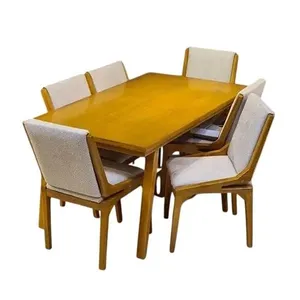 میز و صندلی ناهارخوری شش نفره گروه تولید اسپیناس مدل T-W-606