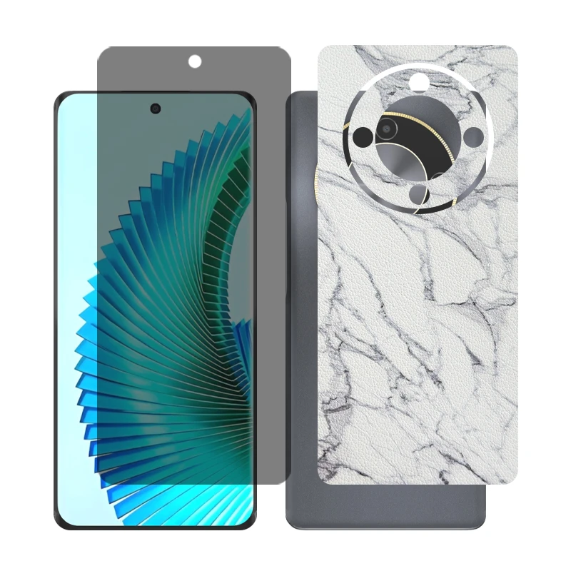 محافظ صفحه نمایش حریم شخصی گلس مدل Together مناسب برای گوشی موبایل آنر X9b به همراه برچسب پوششی پشت گوشی