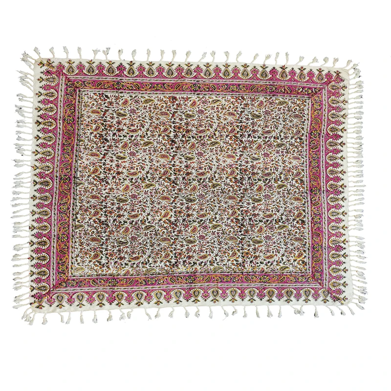 رومیزی قلمکار مدل گل ریز