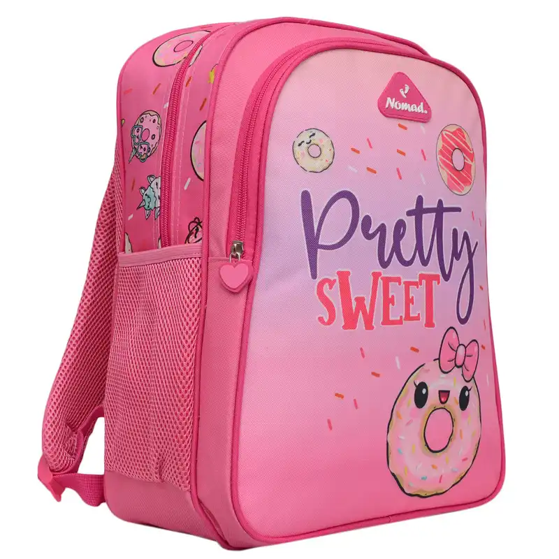 کوله پشتی نومد مدل PRETTY SWEET به همراه کیف غذا و جامدادی و ظرف میوه و بطری آب