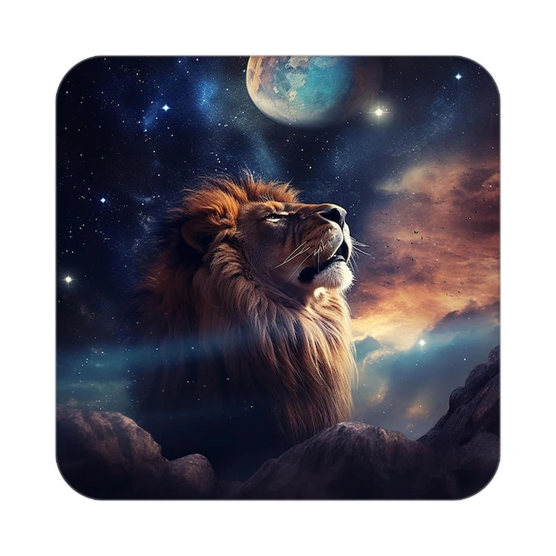 زیر لیوانی کاکتی طرح شیر مدل mp24169