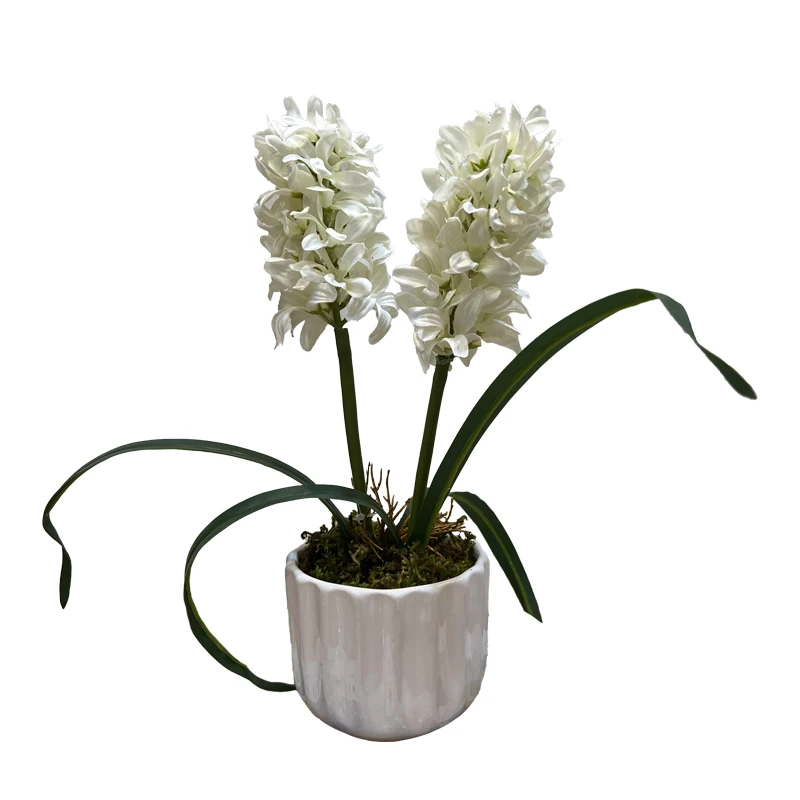 گلدان به همراه گل مصنوعی مدل سنبل 1