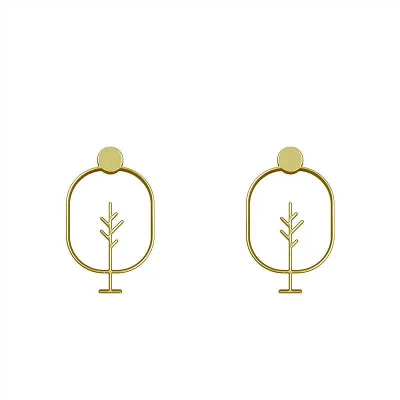 گوشواره طلا 18 عیار زنانه مدوپد مدل درخت کد GA1-15755