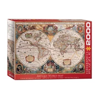 پازل 2000 تکه یوروگرافیکس پازلز مدل Antique World Map کد 1997-8220