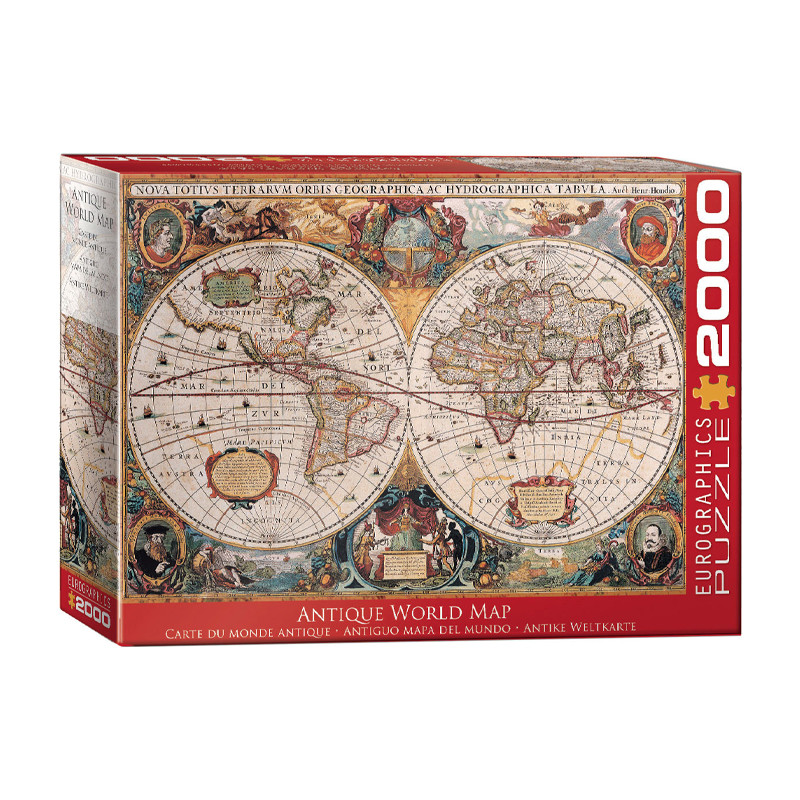 پازل 2000 تکه یوروگرافیکس پازلز مدل Antique World Map کد 1997-8220