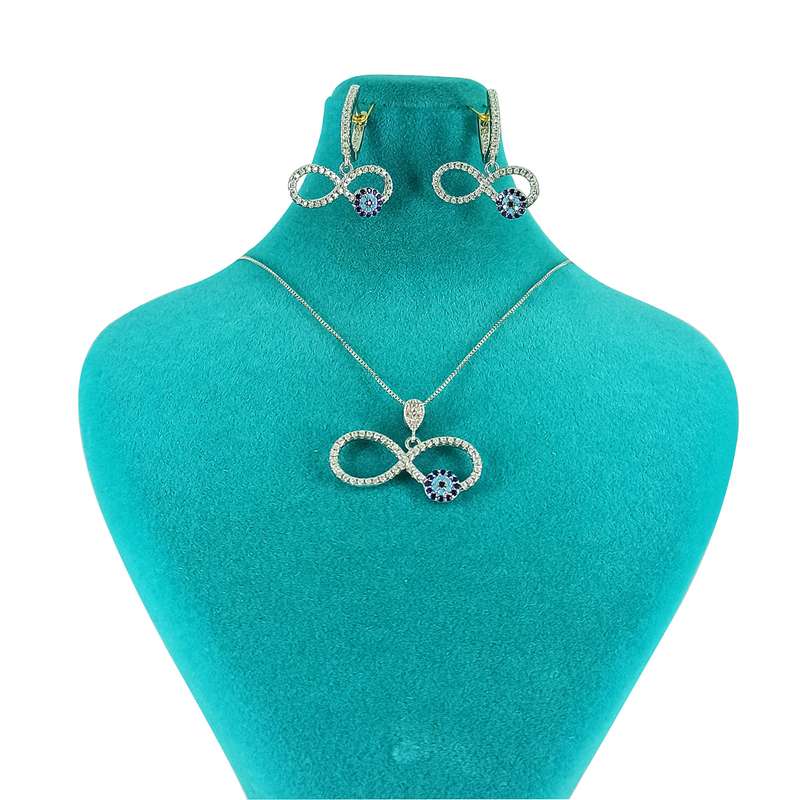 نیم ست نقره زنانه سلین کالا مدل بینهایت کد pc1-2