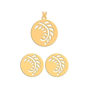 نیم ست طلا 18 عیار زنانه فرشته طرح برگ WHSL-000223
