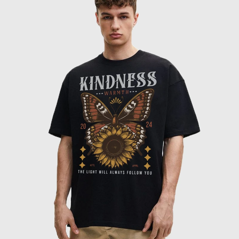 تی شرت آستین کوتاه مردانه مدل گنگ باترفلای z561