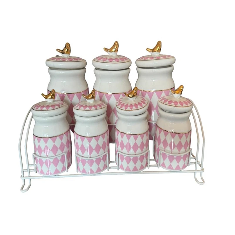 ست جا ادویه 7 پارچه مدل سانیلکس به همراه استند