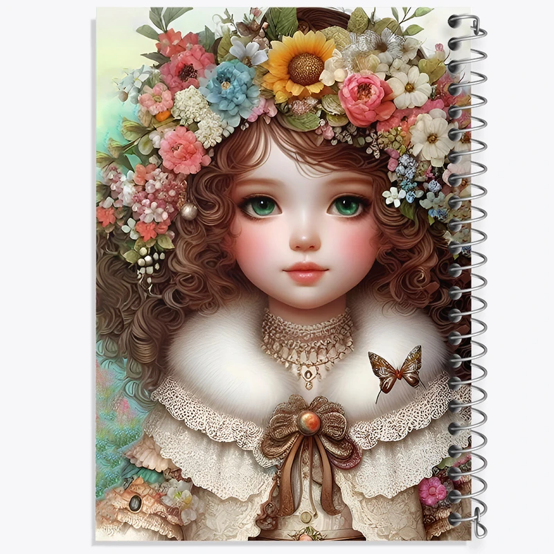 دفتر شطرنجی 50 برگ خندالو طرح دخترانه کیوت کد F7571