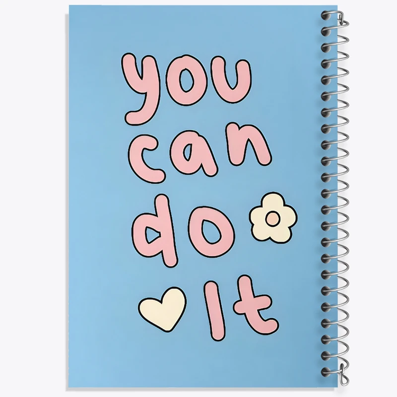 دفتر شطرنجی 50 برگ خندالو طرح You Can Do It کد N2645