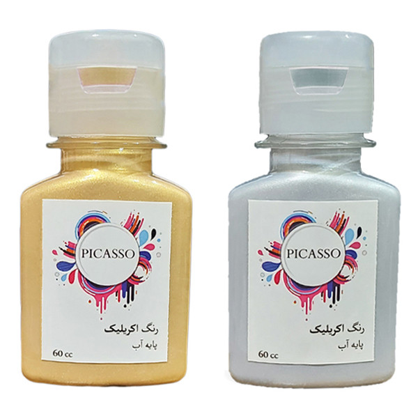 رنگ اکریلیک پیکاسو کد 4 حجم 60 میلی لیتر بسته دو عددی